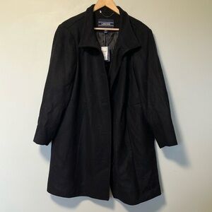 NWT Lands' End Black Coat Elegant and Timeless